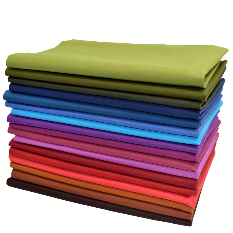 iNee Autumn Fall Solids Fat Quarters Fabric Bundles, Quilting Fabric for Sewing Crafting, 18 x 22 inches, (Fall Solids) - Image 1